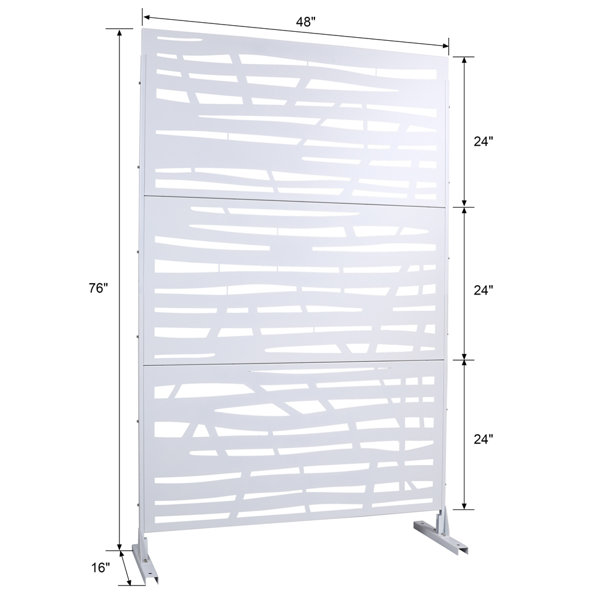 Brise-vue Bois Panneau Intimité Extérieur Autoportant pour Patio 91x186 cm | FR